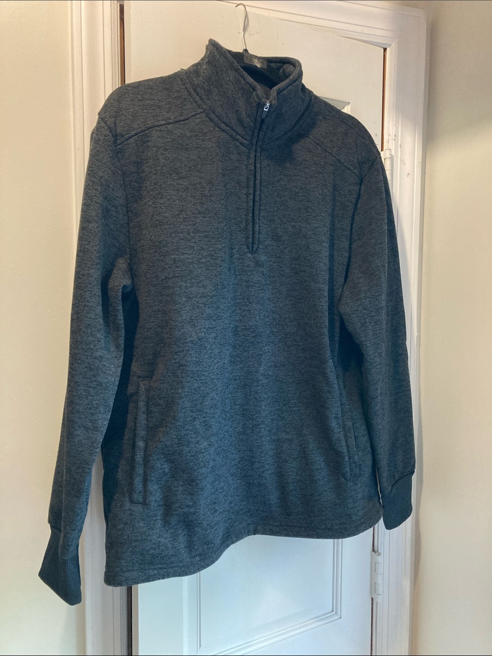 Men's Dark Gray Quarter-Zip Sweater Pullover